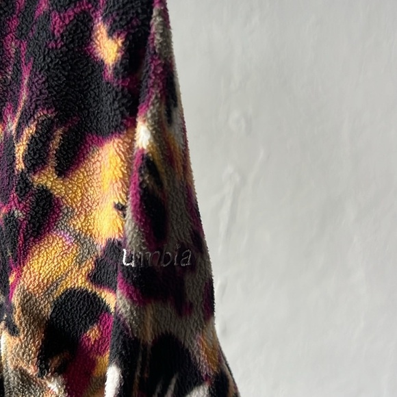 Columbia 1/4 Zip Floral Fleece Jacket Womens Small - Picture 3 of 4